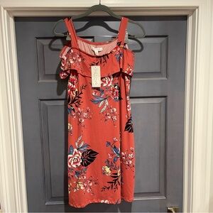 French Laundry Floral Orange Dress Large NWT